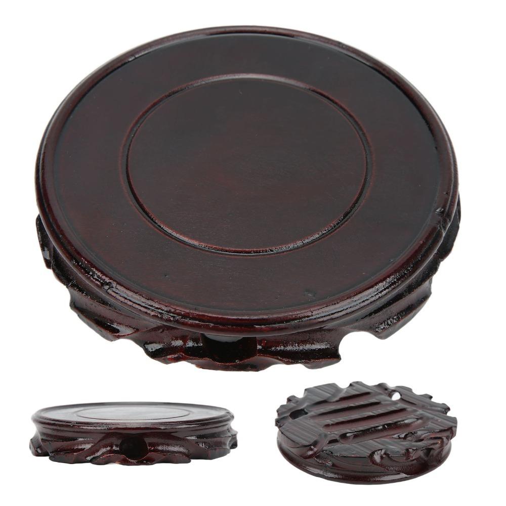Round Round Wooden Base Height 2.5 Cm Wooden Pedestal Base Home Decoration Stand  Bonsai Display