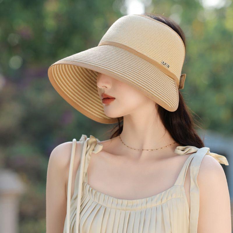 New Hat Women's Summer Breathable Straw Hat Sun Protection Visor Sun Hat
