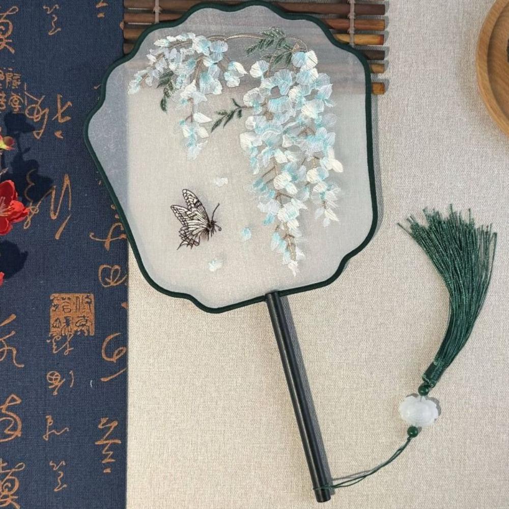 Dance Fan Vintage Hand Fan Jade Vine Flower Dance Fan New Chinese Ancient Style Fan  Gift