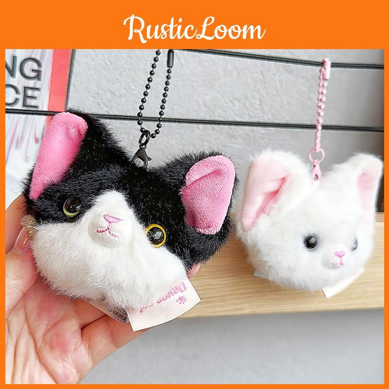 Devon Adorable Rex Cat Plush Keychain Cute Couple Backpack Charm Accessory Gift