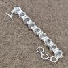 White Topaz Gemstone Handmade 925 Sterling Silver Bracelet 7-8" KKG-152