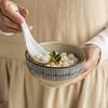 Bowl Household Large Ceramic Tableware Rice Bowl High-End Restaurant Noodle Restaurant Special Ramen Bowl Round Vegetable Bowl Soup Bowl