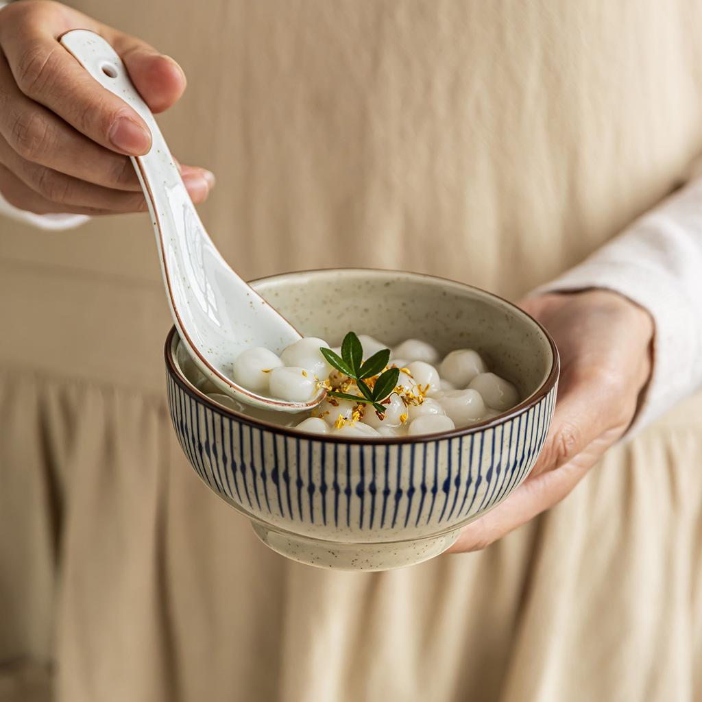 Bowl Household Large Ceramic Tableware Rice Bowl High-End Restaurant Noodle Restaurant Special Ramen Bowl Round Vegetable Bowl Soup Bowl