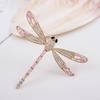 Elegant Dragonfly Brooch for Women - Gold-Plated, Zircon-Studded, Luxurious Accessory.
