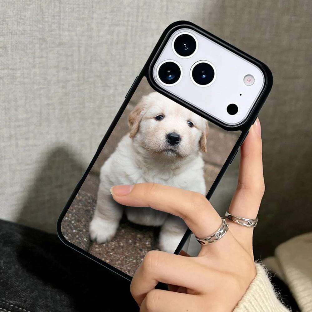 Capa Case for iPhone 17 Air 16 Pro Max 15 Plus 11 13 Mini 14 12 Back Phone Cover Labrador Retriever Golden Dog Puppy