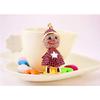 Cute Snowman Keychain For Women Sparkling Rhinestone Zinc Alloy Christmas Gift