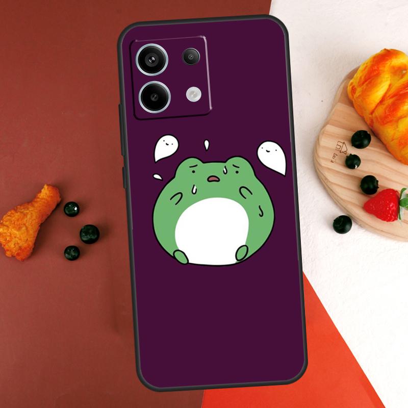 Cute Funny Frog Case For Xiaomi Redmi Note 14 13 Pro 9 10 11 12 Pro 10S 11S 12S Redmi 13C 10C 12C 14C Coque