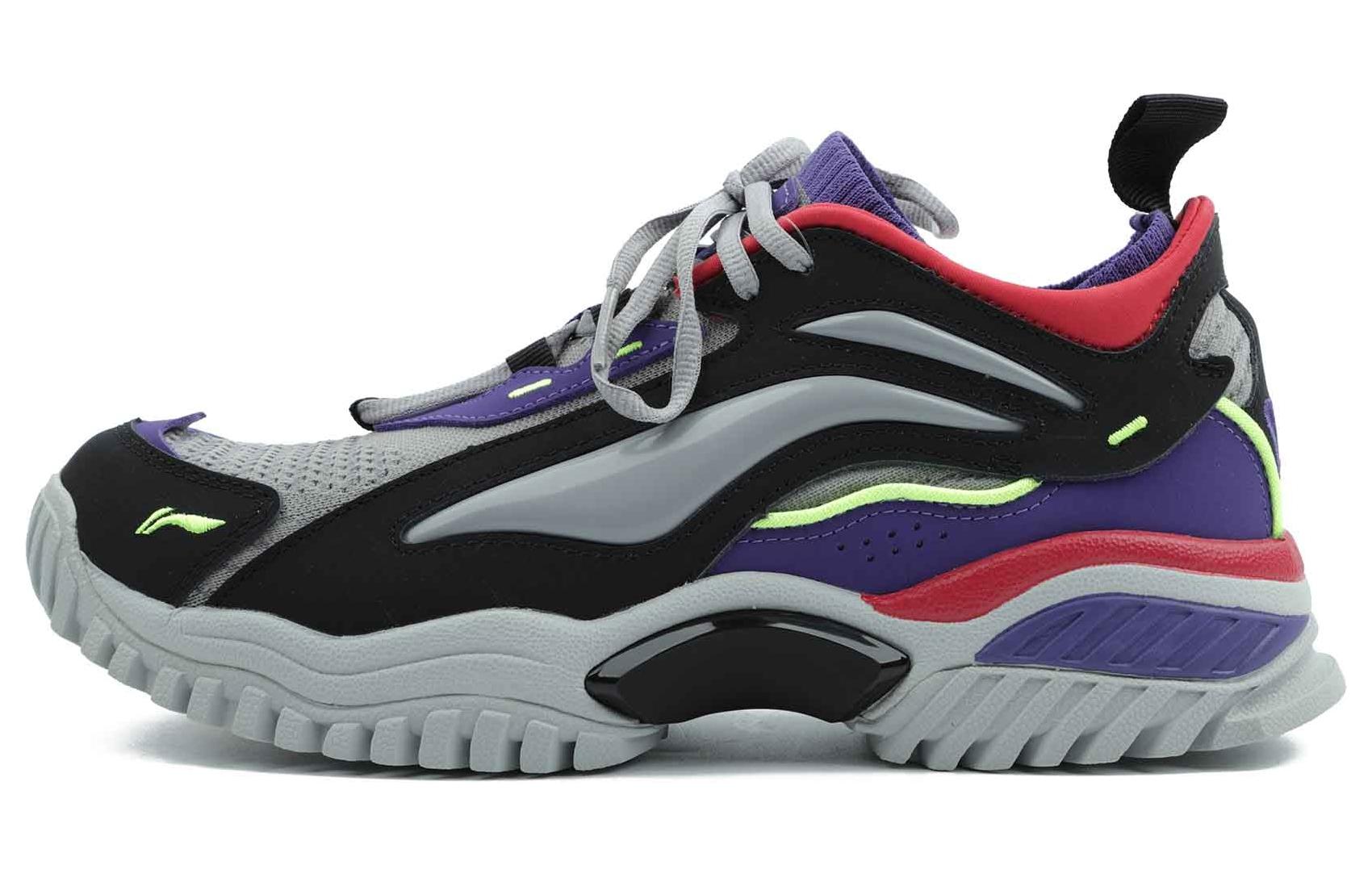 Li Ning Aurora Skywalk Casual Shoes Men s Low Top Gray/Purple AGLN235-4 41