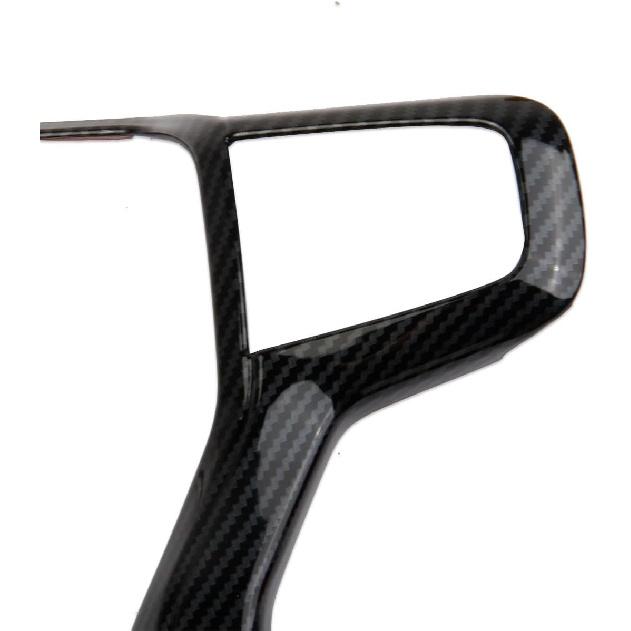 Carbon Fiber Steering Wheel Cover Molding Trims Accessoriess For -2025 Chevy Silverado Blazer -2024 Tahoe Suburban (Full Cover)