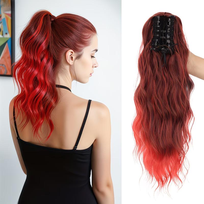 Heat-Resistant High Temperature Synthetic Ponytail Wig for Women Curly Stylish and Elegant with Easy To Wear Claw Clip Perfect for Halloween