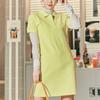New MLB Short Sleeved Dress Women's Yellow 3FOP00623-50YES