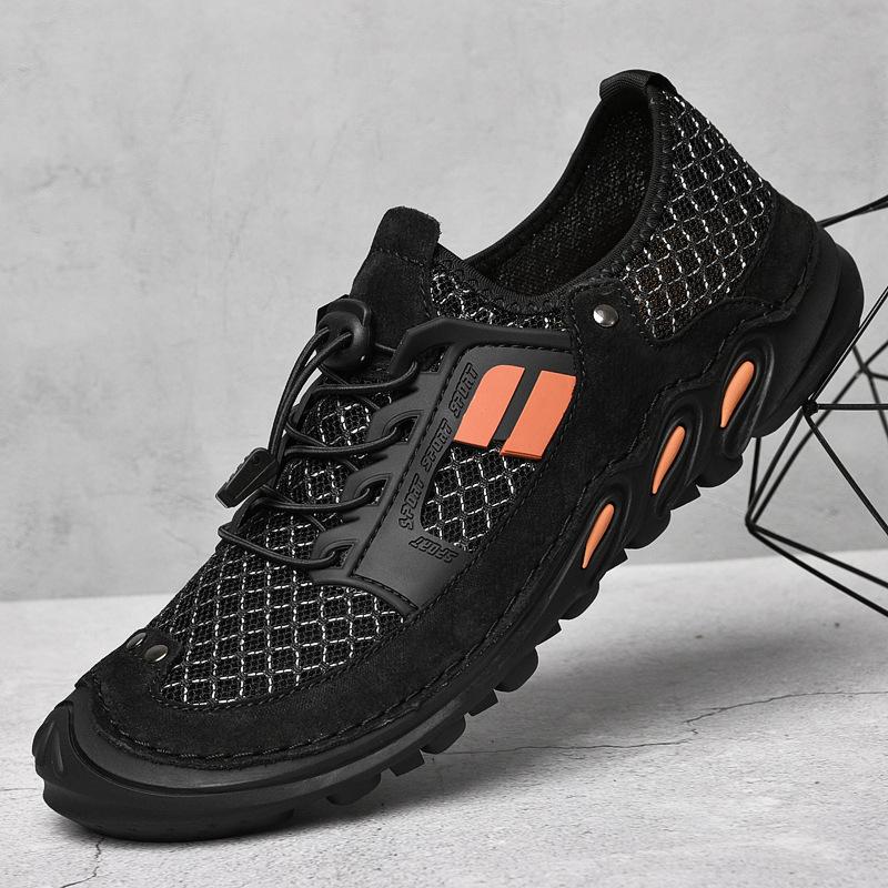 

Directly from the manufacturer large size men s shoes casual Doudou shoes 2021 new trendy shoes men s summer breathable mesh 38 чёрный