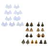 9 Pcs Diy Christmas Tree Assembled Earrings Mold Crystal Epoxy Diy Decorative Pendants Jewelry Resin Mold for Crafts