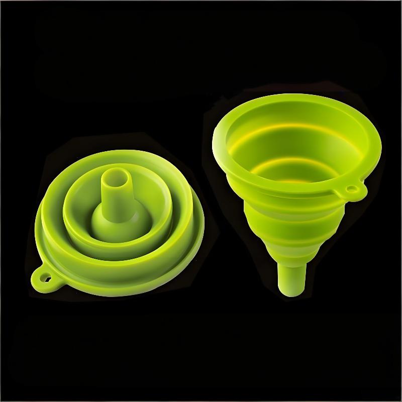 Kitchen Silicone Collapsible Funnel Set Of 10 Foldable-Cooking-Food-Grade For Filling Bottles Perfume Capsules Fry Oil Filter