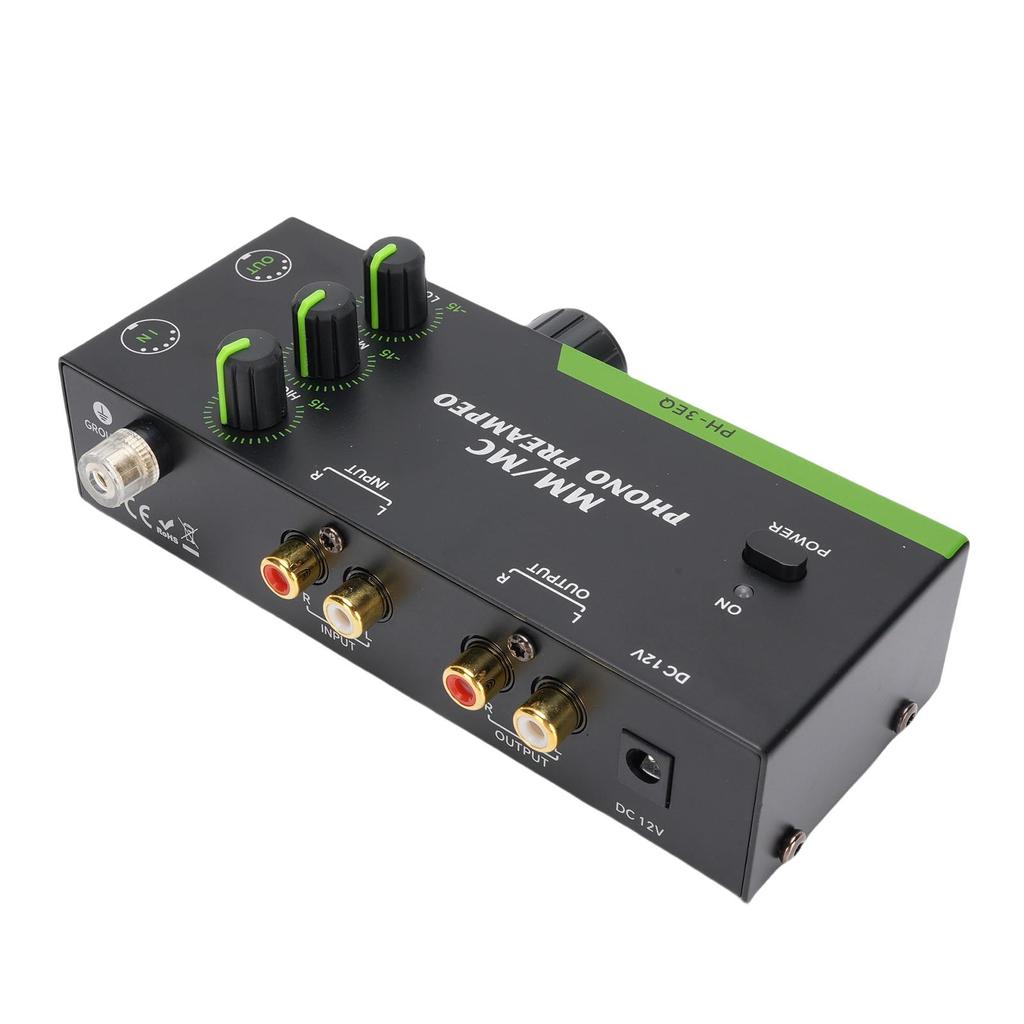 Phono Preamp 3 Band Adjustment Record Player Turntable Amplifier Support MM MC Cartridges XLR Input Output EU Plug 100