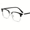 Anti Blue Light Glasses for Men and Women Retro Half Frame Eyebrow Glasses Frame Classic Flat Lens