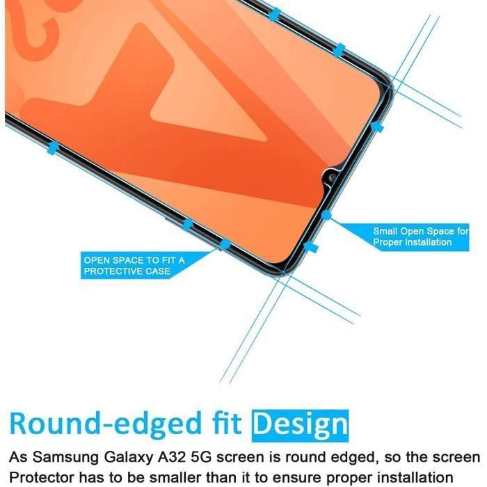 Film de protection en verre trempé - PROSHOP - pour Samsung A32 5G - Pack de 4 - Résistance 9H - Anti rayure