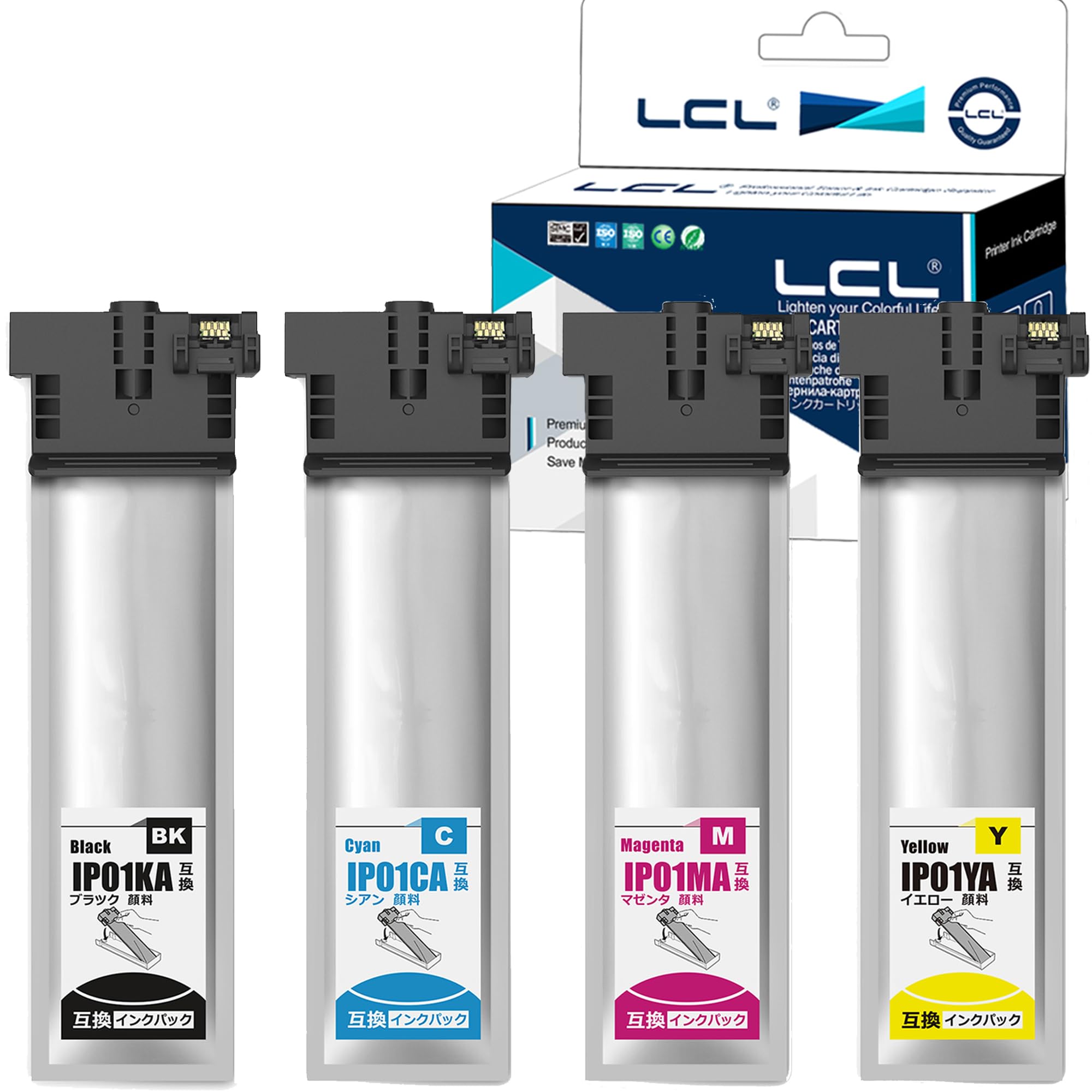 

LCL IP01A Increase for Epson IP01KA IP01CA IP01MA IP01YA Pigment color set Black Cyan Magenta Compatible ink cartridge Compatible (4 Жовтий) моделі чорний