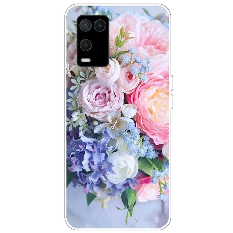 OPPO A54 Case telefonhoz Hátlap OPPO A54 5G 4G Case CPH2239 CPH2195 OPPOA54 A 54 Bumper Silicon Soft Funda fekete tpu tokhoz