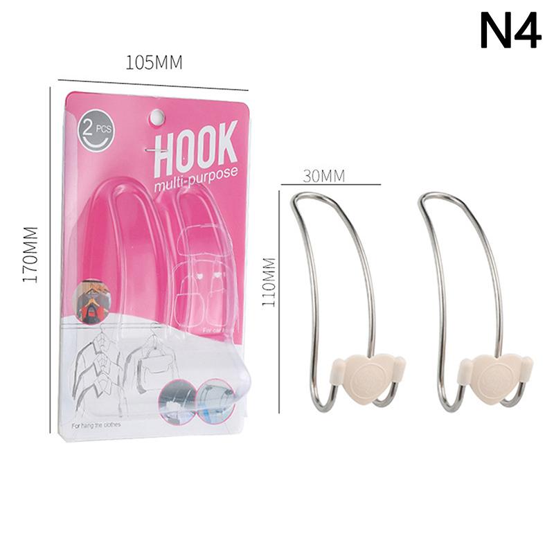 2Pcs Car Seat Hook Auto Hidden Back Seat Headrest Hanger For Handbag Shopping Bag Coat Storage Hanger Car Hook Organizer