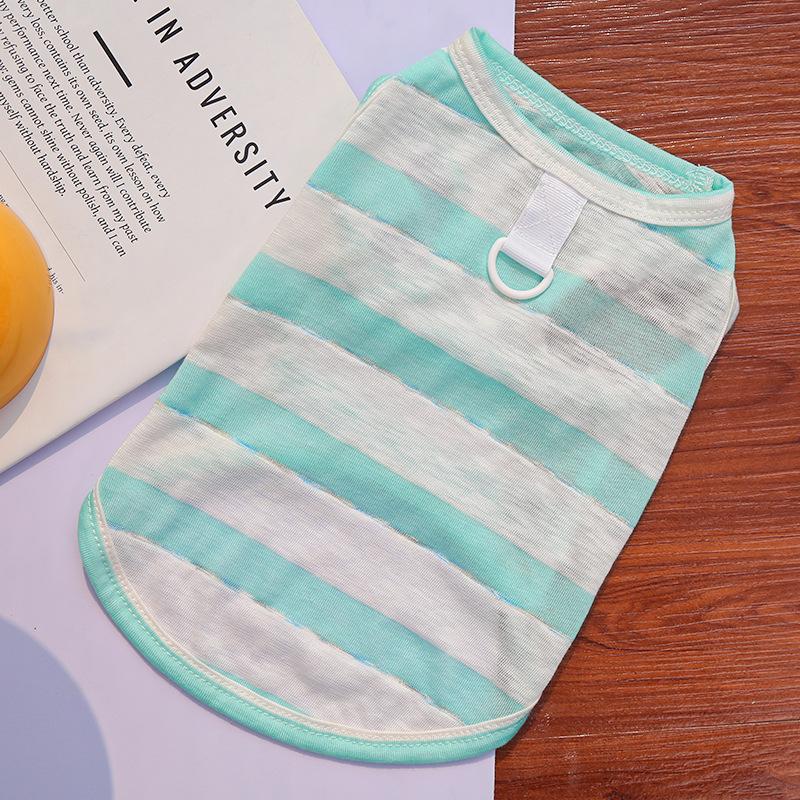 Lightweight Cotton Dog and Cat Summer Clothes for Small-sized Pets. Suitable for Walking and Protecting The Belly To Prevent Dirt.
