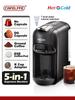 New Cafelffe 5 in 1 Multiple Capsule Coffee Machine Hot/Cold DG Cappuccino Nespresso Capsule ESE Pod Ground Coffee Cafeteria 19Bar,MK-606