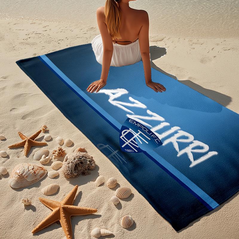 1PC Empoli Crest Design Beach Towel - Soft, Absorbent Microfiber, Lightweight, Ideal for The Beach, Parties, Travel, Camping fan gifts