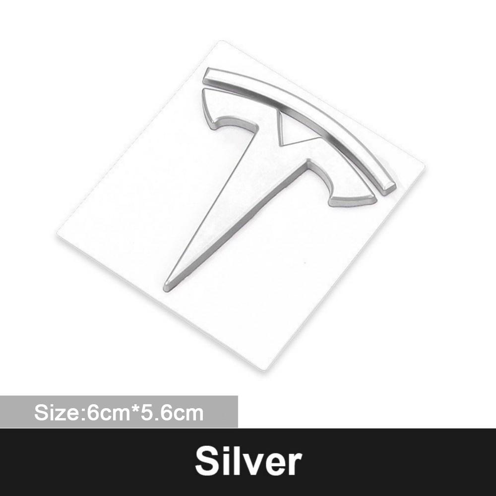 Adesivo Logo a T Tesla in Metallo 3D Parafango Laterale Carrozzeria Bagagliaio Emblema Decalcomania Accessori Decorativi Auto per Tutti i Modelli Tesla
