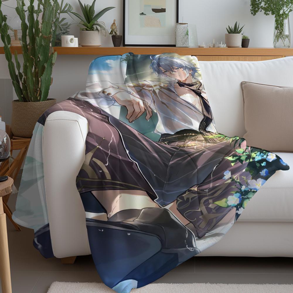 Video Game Honkai Star Rail Phainon Blanket Warm And Soft Suitable For Bedroom Living Room Sofa Bed Office Travel Camping