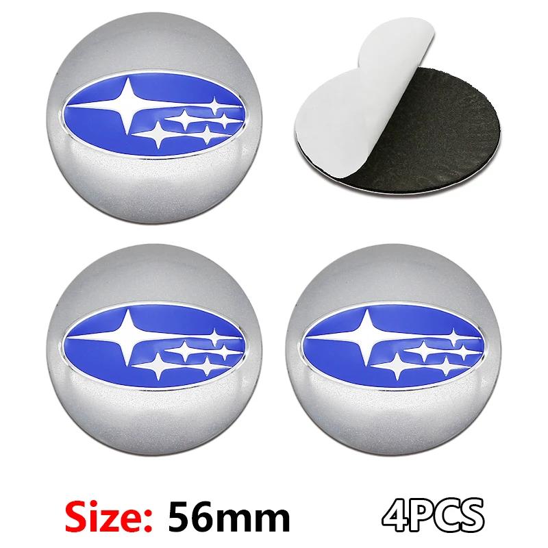 4PCS 56 60mm Car hub cover Wheel Center Stickers Hub Decals for Subaru WRX BRZ DRL XV STI Outback Legacy Forester Impreza Tribec X5