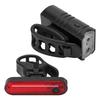 USB Rechargeable Bike Light Set Super Bright Front Headlight and Rear Taillights USB Charging Bike Light with Aluminum
