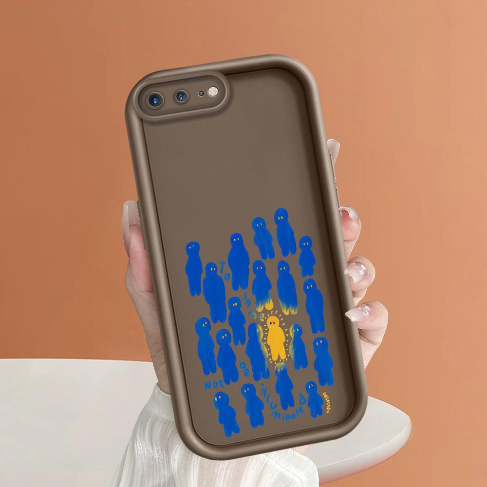 Carcasă de telefon cu model albastru de desene animate pentru iPhone Samsung Galaxy Xiaomi Redmi POCO HUAWEI Honor Carcasă din cauciuc antișoc