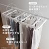Towa Sangyo Pull-to-Close Clothespin Hanger with 60 Clothespins, Easy To Install, Extra Large, Square Hanger with Side Hooks, Foldable, for Laundry Dr