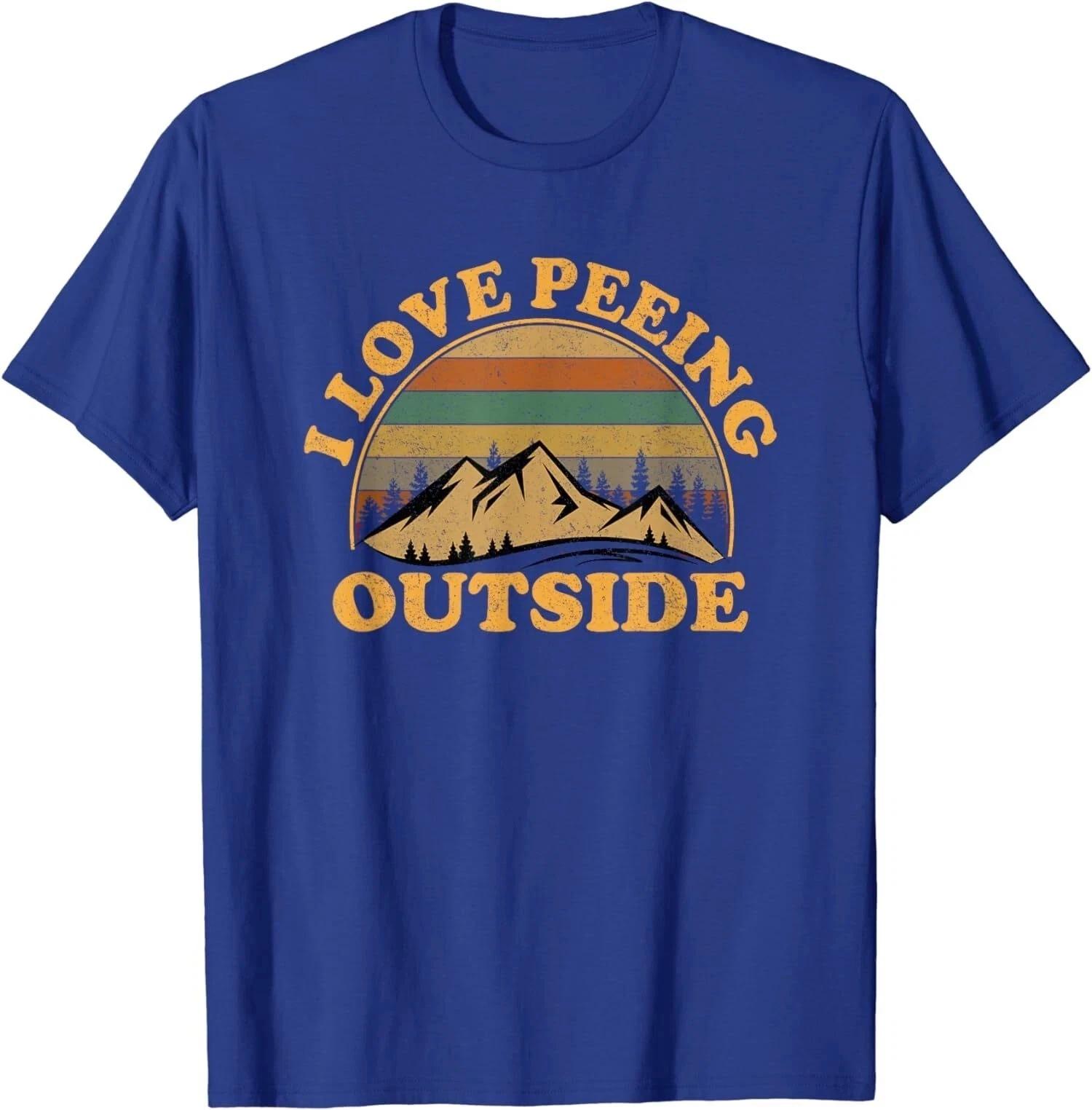 I Love Peeing Outside Funny Fun Camping Hiking Unisex T-Shirt L