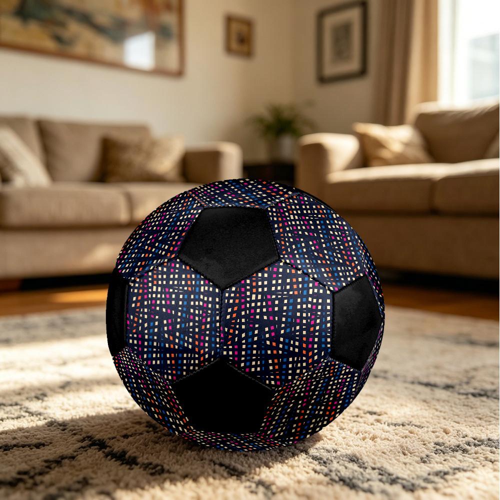 1pc Abstract Colorful Squares Durable Soccer Ball/Football, Size 5, Perfect for Training, Entertainment And Competition,Gift yy26060684