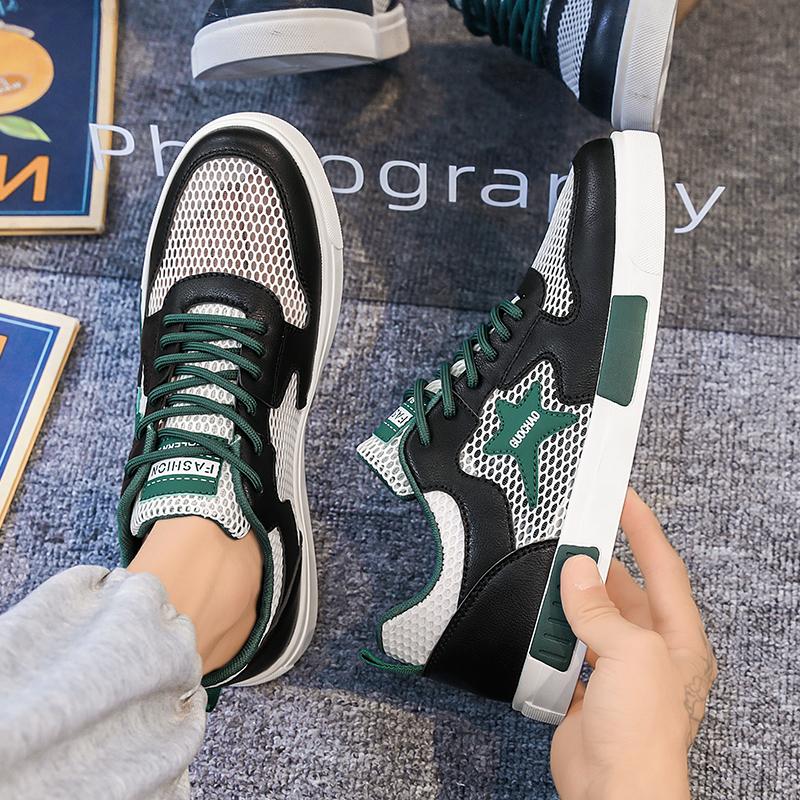 Men’s Sports Shoes Summer Breathable Casual Skateboard Shoes Plus Size Running Sneakers Shoes for Students