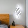 Curved Spiral Design LED Wall Lamp for Bedroom Bedside Corridor Living Room Staircase Corridor Lighting Fixtures Tricolor Light