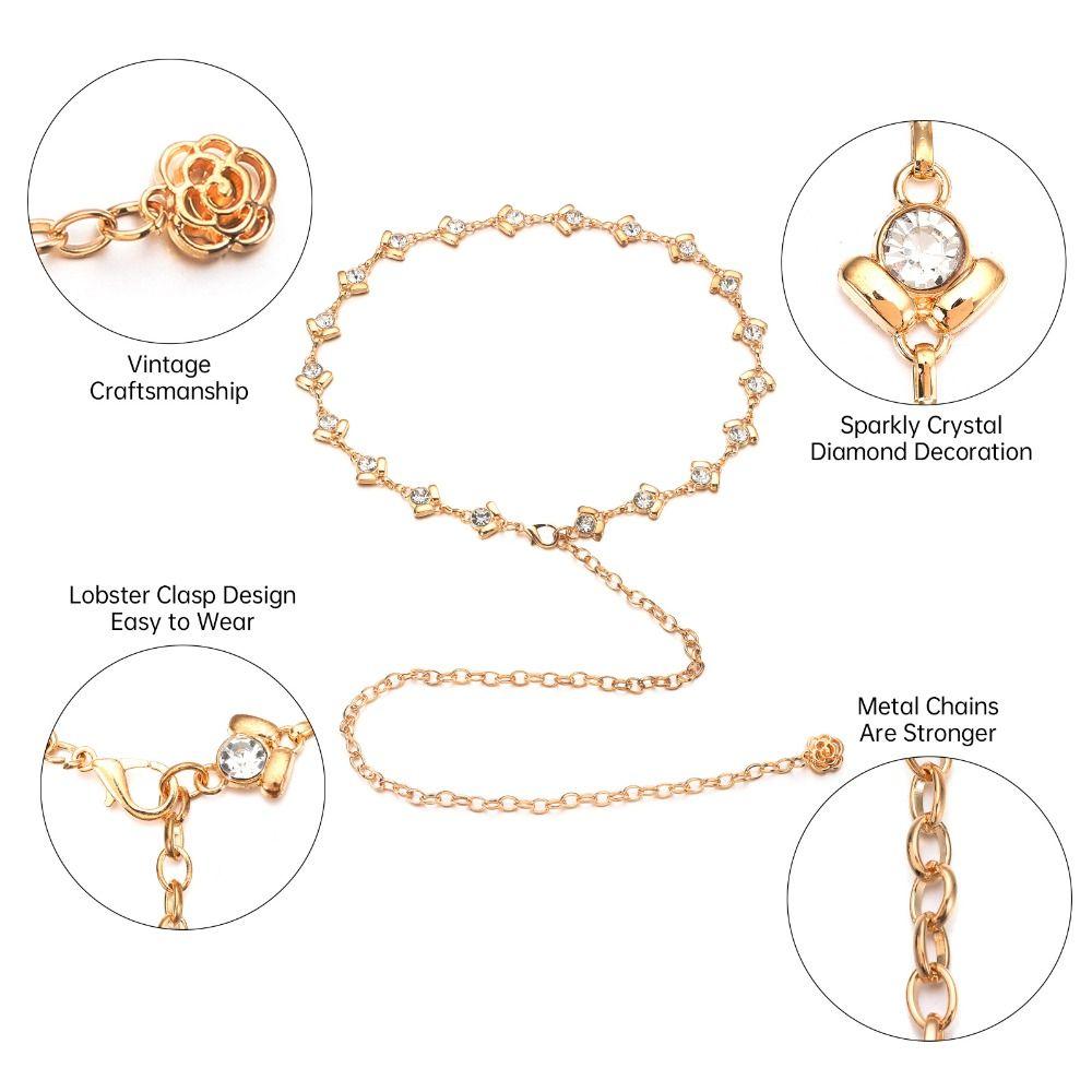 Crystal Chain Belt for Women Rhinestone Gift Gift Wedding Bridal Belt