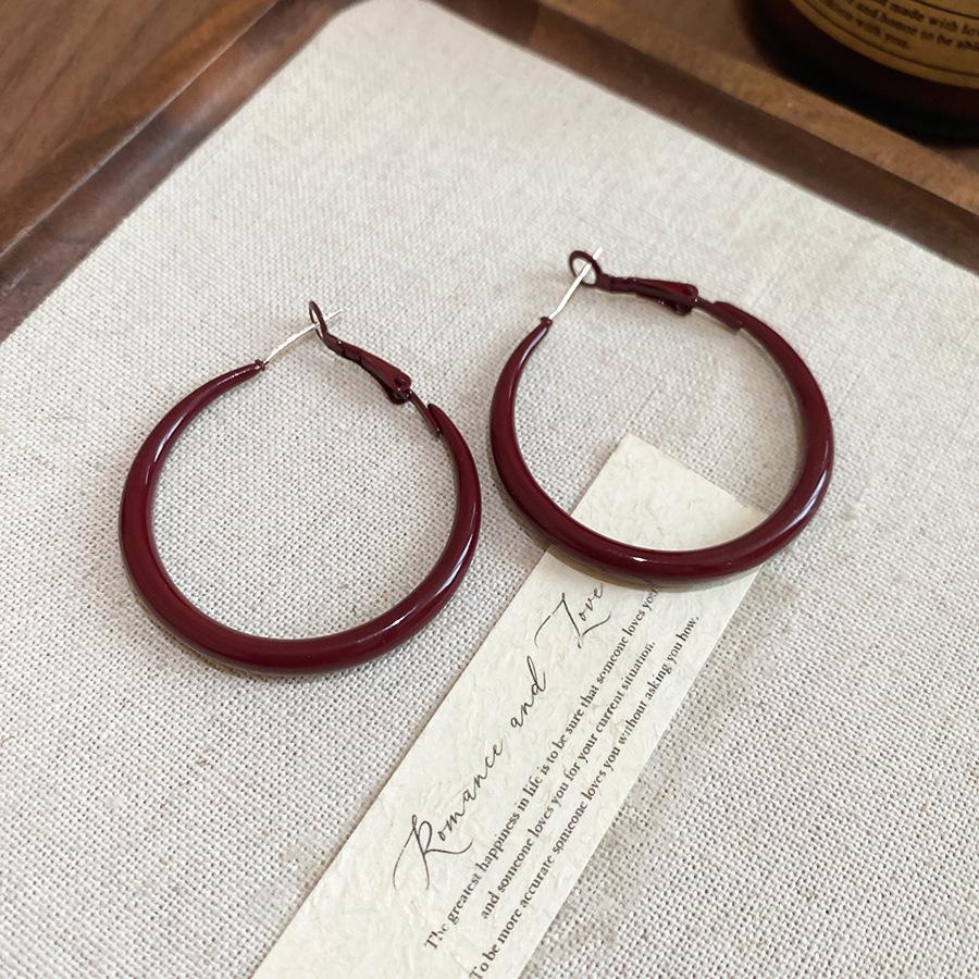 Silberne Nadel Tropfenöl Rote Perlen Ohrstecker - Eleganter & Vielseitiger Schmuck für Damen