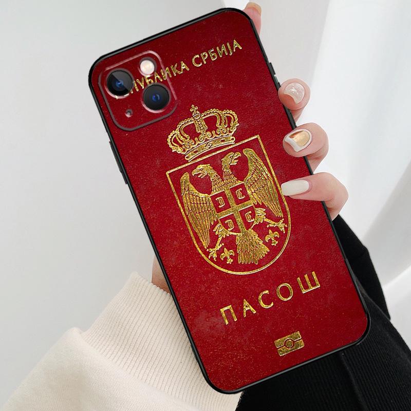 Flag of Serbia Serbian Phone Case For iPhone 11 12 13 14 15 16 Pro XS Max Mini Cover For iPhone X XR Plus Back Case