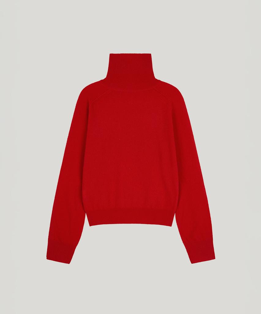Poeteuseoul Wool Turtleneck Knit_Red