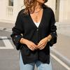 Women Oversized Button Down Cardigan Knitted Long Sleeve Open Front Sweater with Pockets Casual Fall Outerwear Coat