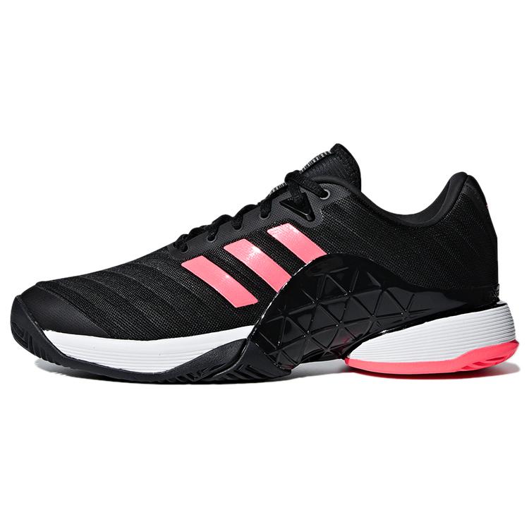 

Adidas Barricade 2018 Fashion Abrasion Resistant Low top Tennis Shoes Men s Black Pink AH2092 44⅔