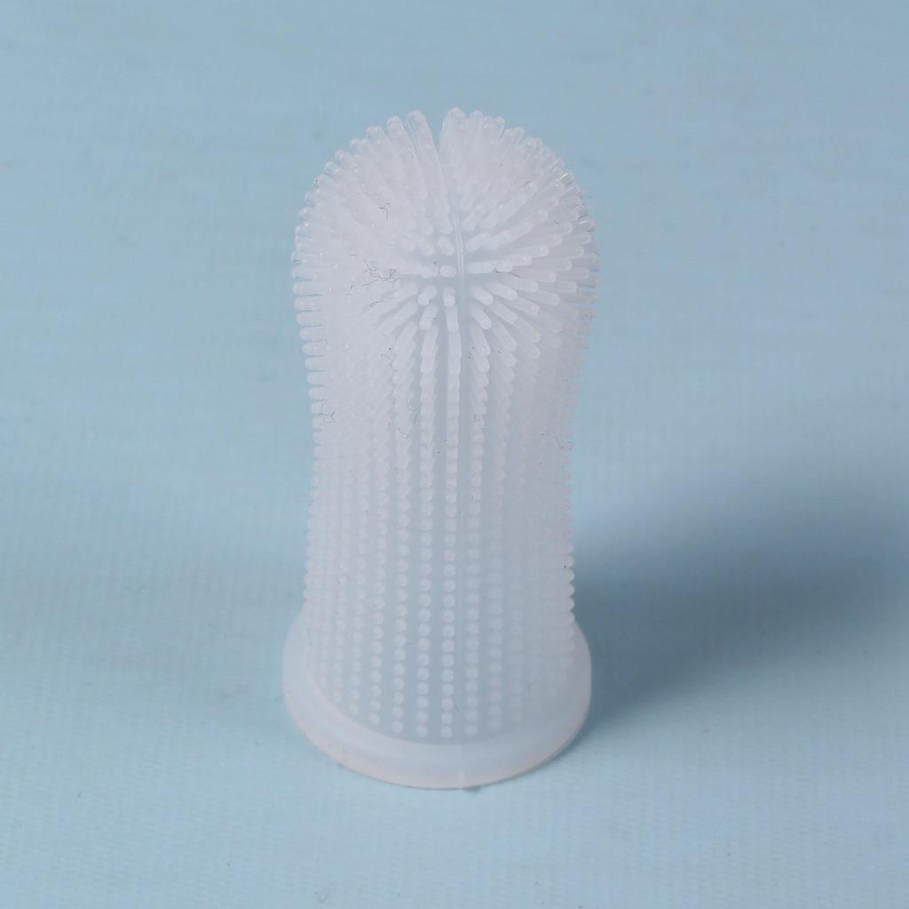 Kit Spazzolino Dita in Silicone per Animali Domestici - per Cani e Gatti - Cura Anti-Tartaro delle Gengive e dei Denti
