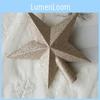 Christmas Tree Topper Star With Gold Glitter For Holiday Decor