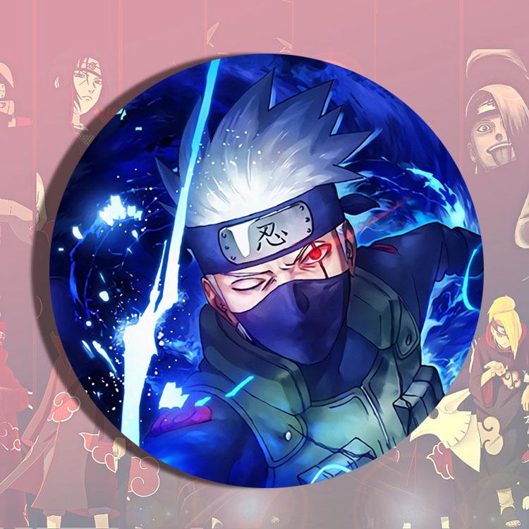 Sasuke Naruto Itachi Madara Kakashi Anime Badge Pin Metal Enamel Lapel Pin Cosplay Accessories Brooch Keychain Gift For Fans