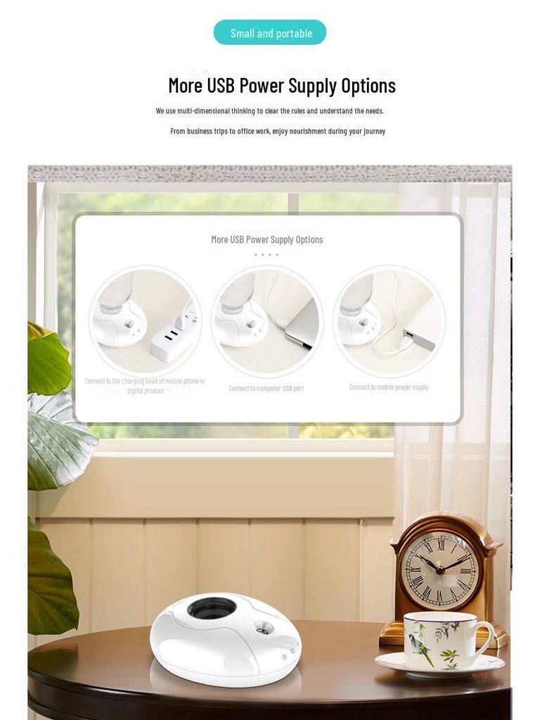 Tragbarer Mini-Leise-Luftbefeuchter: Kompakt und zum Einstecken für Zuhause oder das Büro