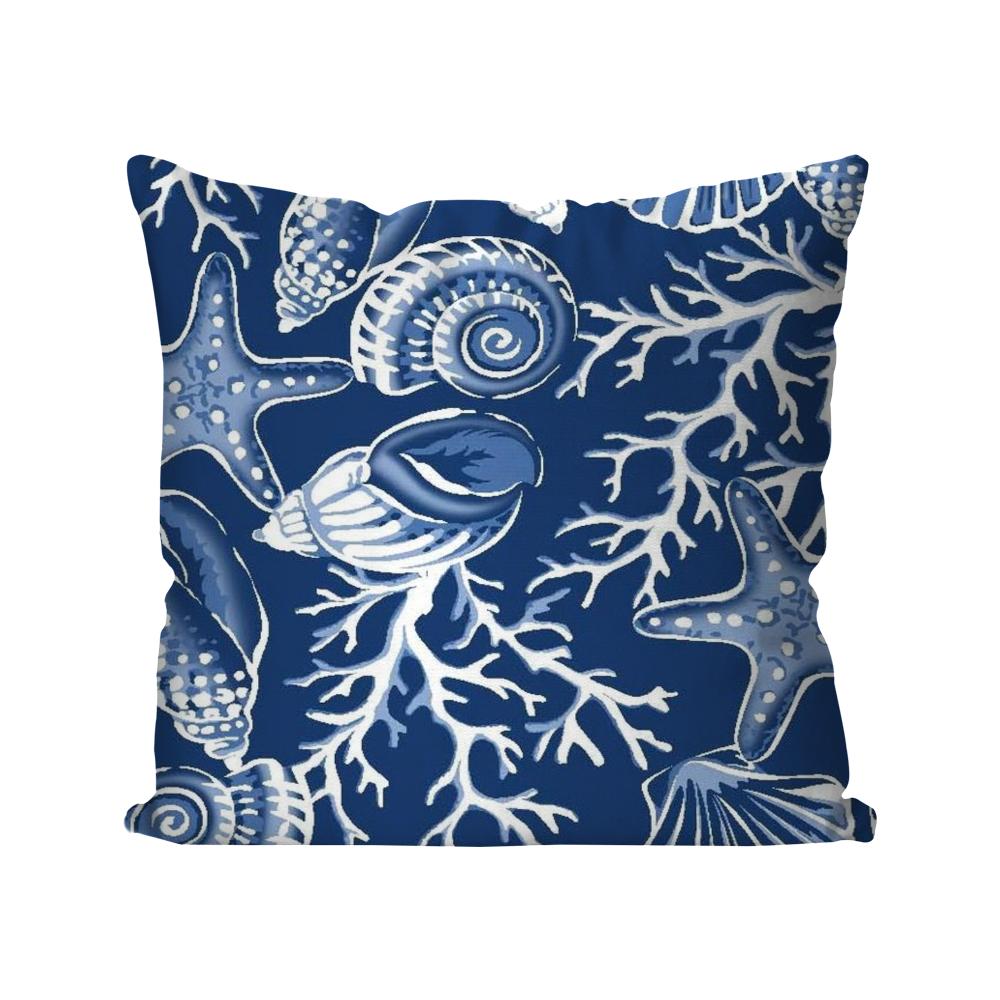 1pc Marine Organism Shells Pillow Case Square Pillow Bedroom Sofa Leisure Comfort Cushion Car Living Room Home Decoration 40X40