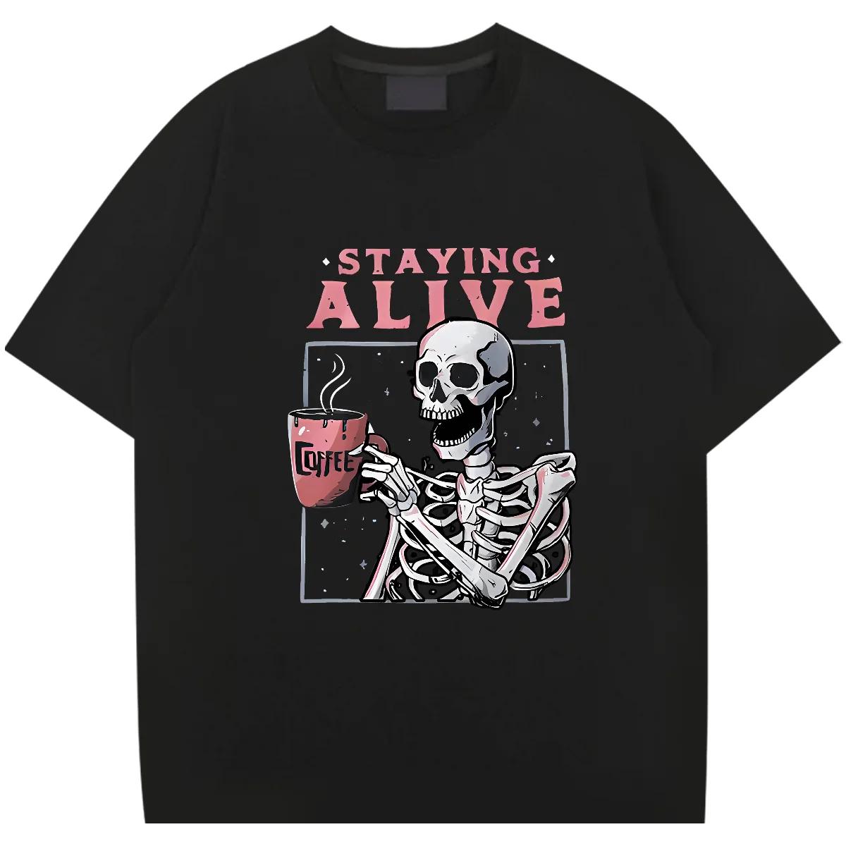 

O-Neck T-shirt Loose Oversized Tees Retro Harajuku Rap Style Tshirt High Quality Cotton Clothes Casual Style Unisex T Shirt XXXXXL чорний