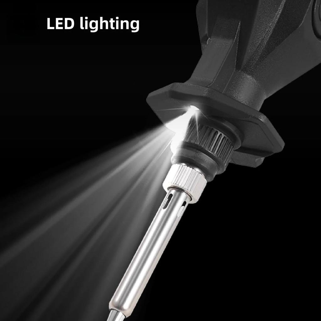 30W 400℃ Cordless Electric Soldering Iron Gun 90° Adjustment Welding Gun For 12V Solder Sucker Heating Remove Power Tool